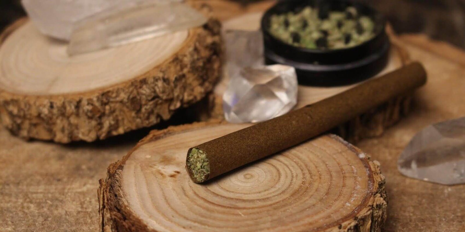 hemp wrap and ground flower with a grinder