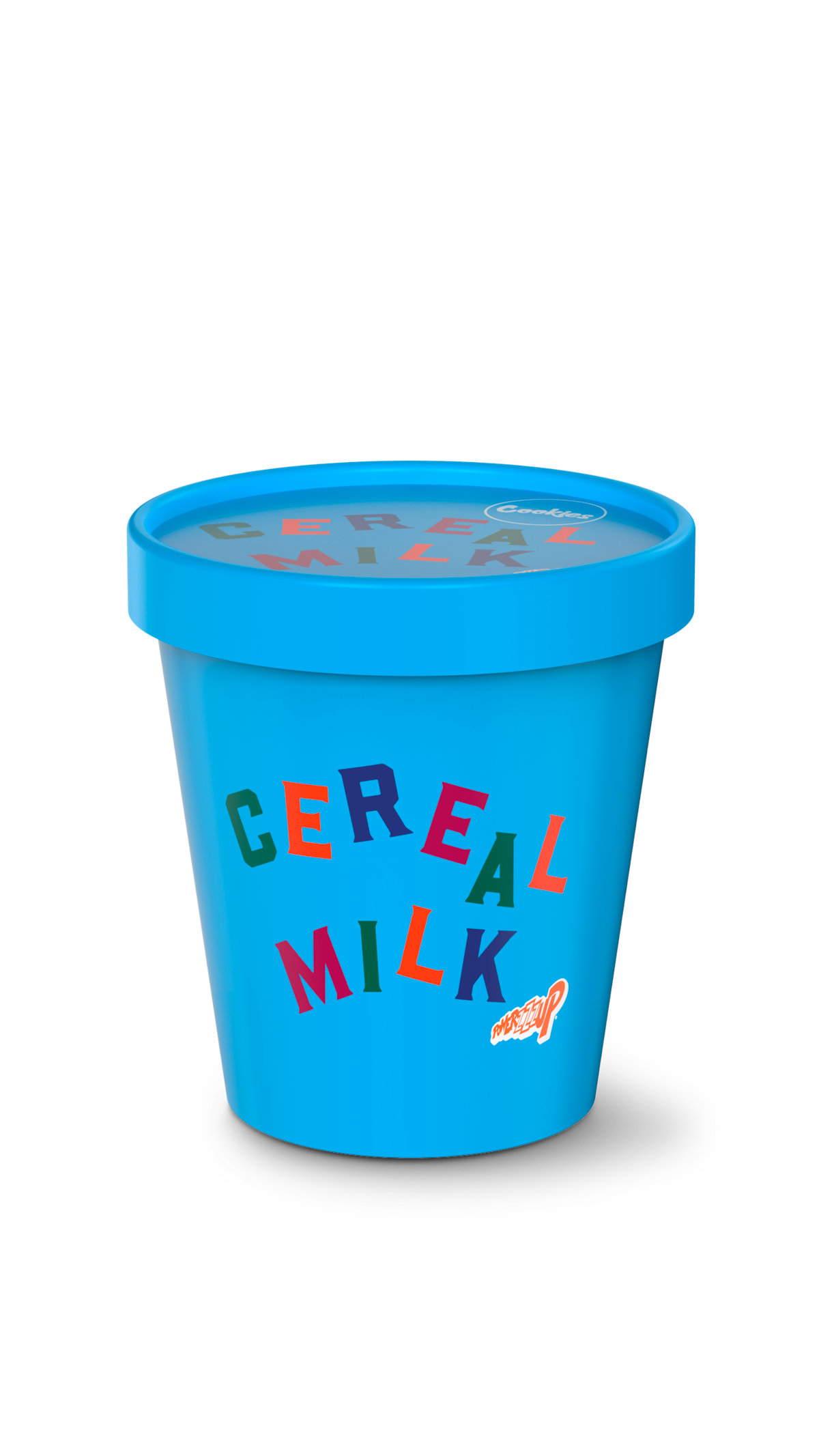 Cookies Cereal Milk cannabis flower tub in the brand's signature blue packaging