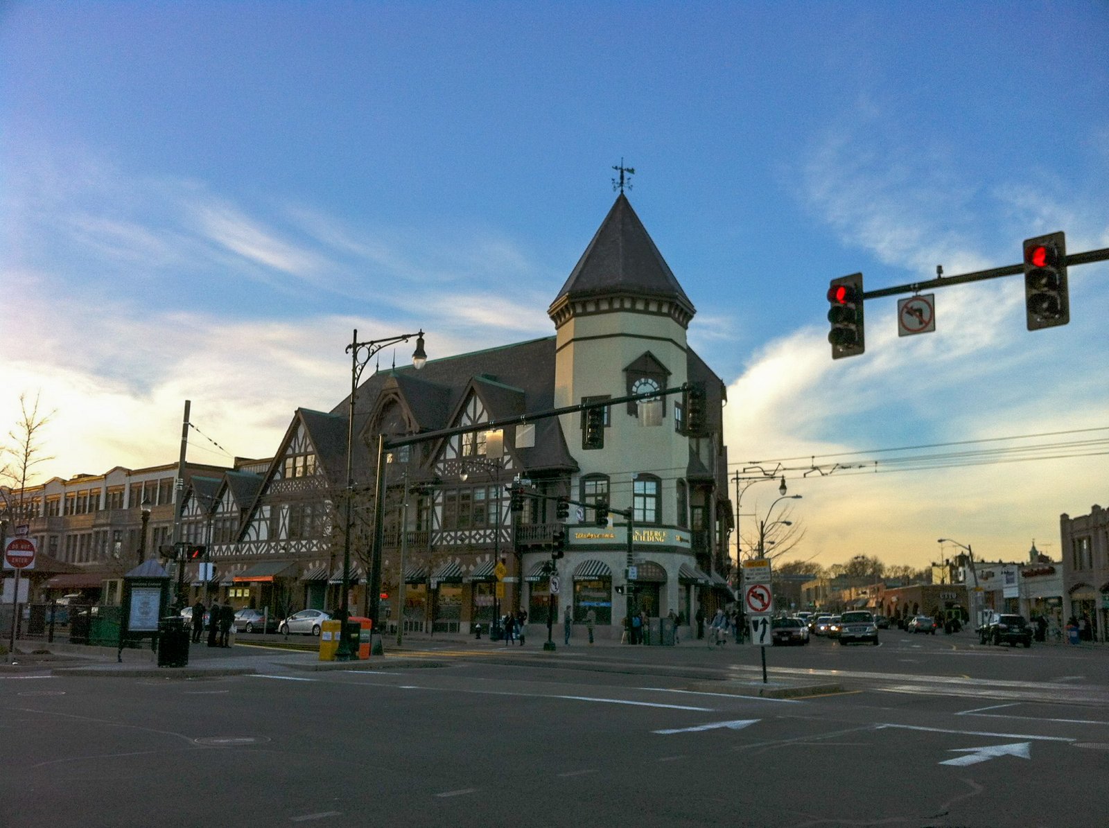 Harvard and Beacon Streets at Coolidge Corner, the Brookline neighborhood ten minutes north of NETA Brookline