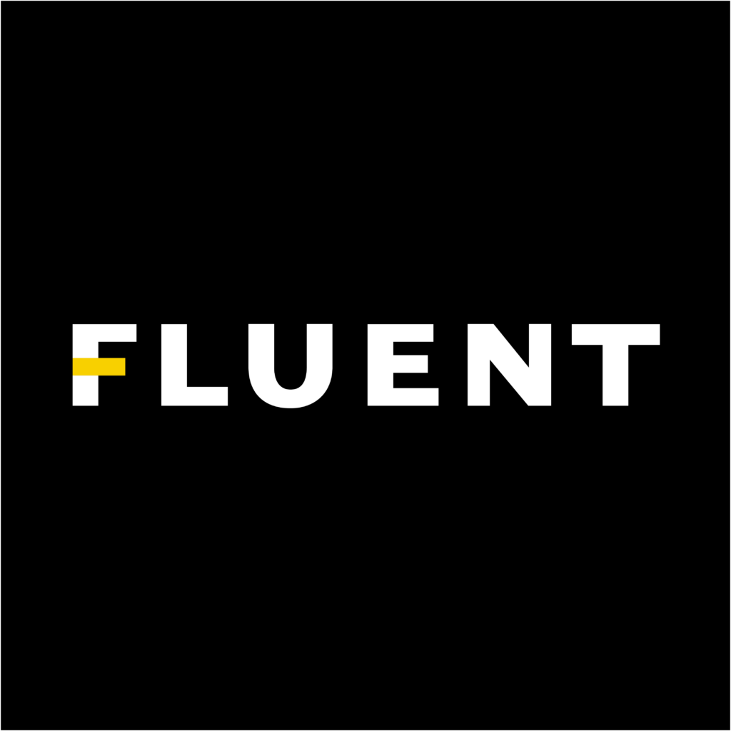 Fluent Cannabis logo in yellow on black, the Cansortium brand running thirty Florida medical dispensaries