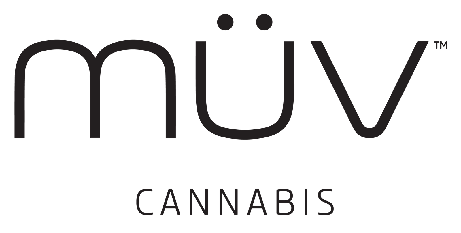 MÜV cannabis brand logo, the retail face of Verano Holdings in Florida with eighty plus medical dispensaries statewide