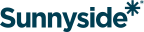 Sunnyside cannabis dispensary logo in dark teal with starburst, the Cresco Labs Florida retail brand