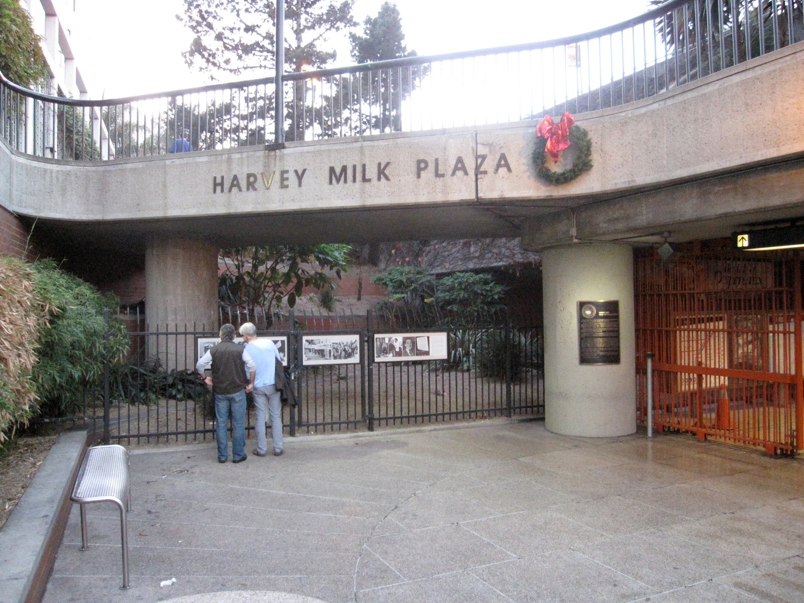Harvey Milk Plaza signage at the Castro MUNI Metro station entrance in San Francisco one block from The Apothecarium Castro