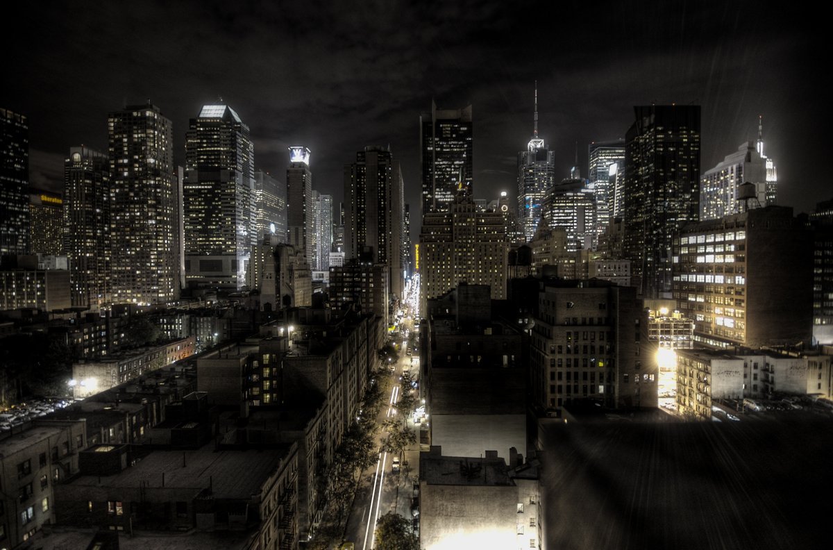 New York City skyline at night, the cultural backdrop for the state's adult-use cannabis market