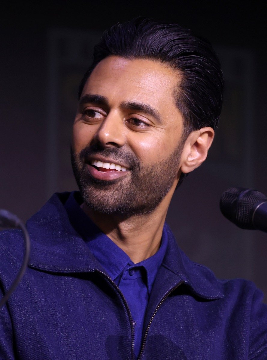 Stand-up comedian Hasan Minhaj on a panel, the Patriot Act creator who brought stoner energy into the politically-smart special format.
