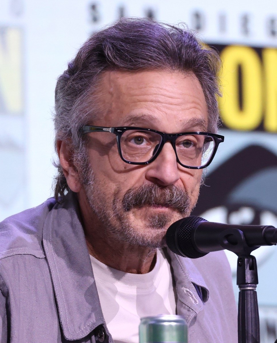 Stand-up comedian and WTF podcast host Marc Maron at San Diego Comic-Con, the anxious stoner therapist of the podcast generation.