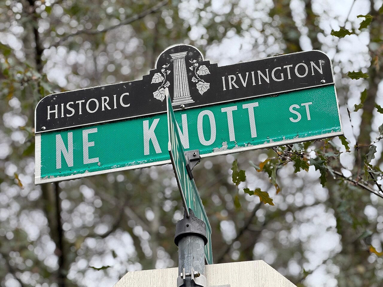 Irvington historic neighborhood street scene in northeast Portland Oregon