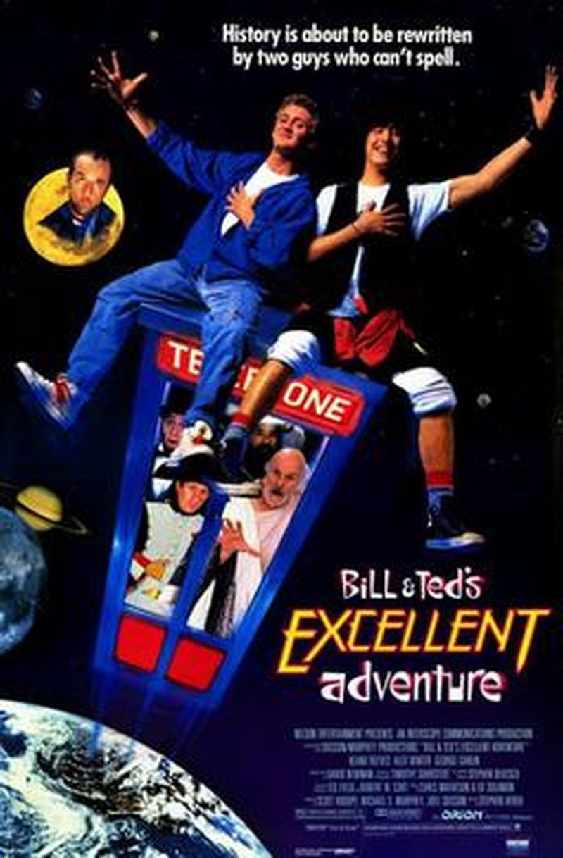 Original theatrical poster for Bill and Ted's Excellent Adventure (1989)