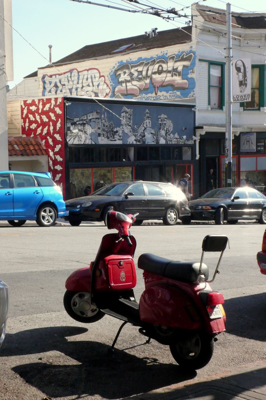 Lower Haight neighborhood streetscape near SPARC Upper Haight dispensary on Haight Street in San Francisco
