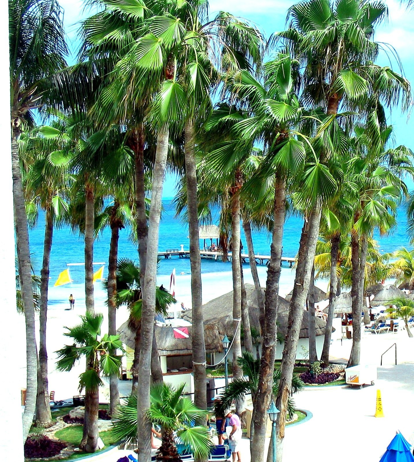 High-rise resorts lining the Cancun hotel zone, a heavily policed tourist corridor in Quintana Roo